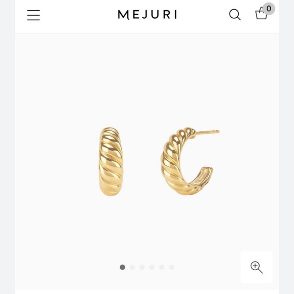 Mejuri Gold Vermeil Croissant Dome Earrings - Picture 1 of 6